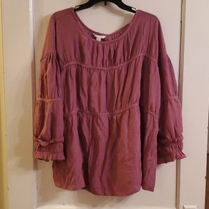 Long sleeve blouse burgundy